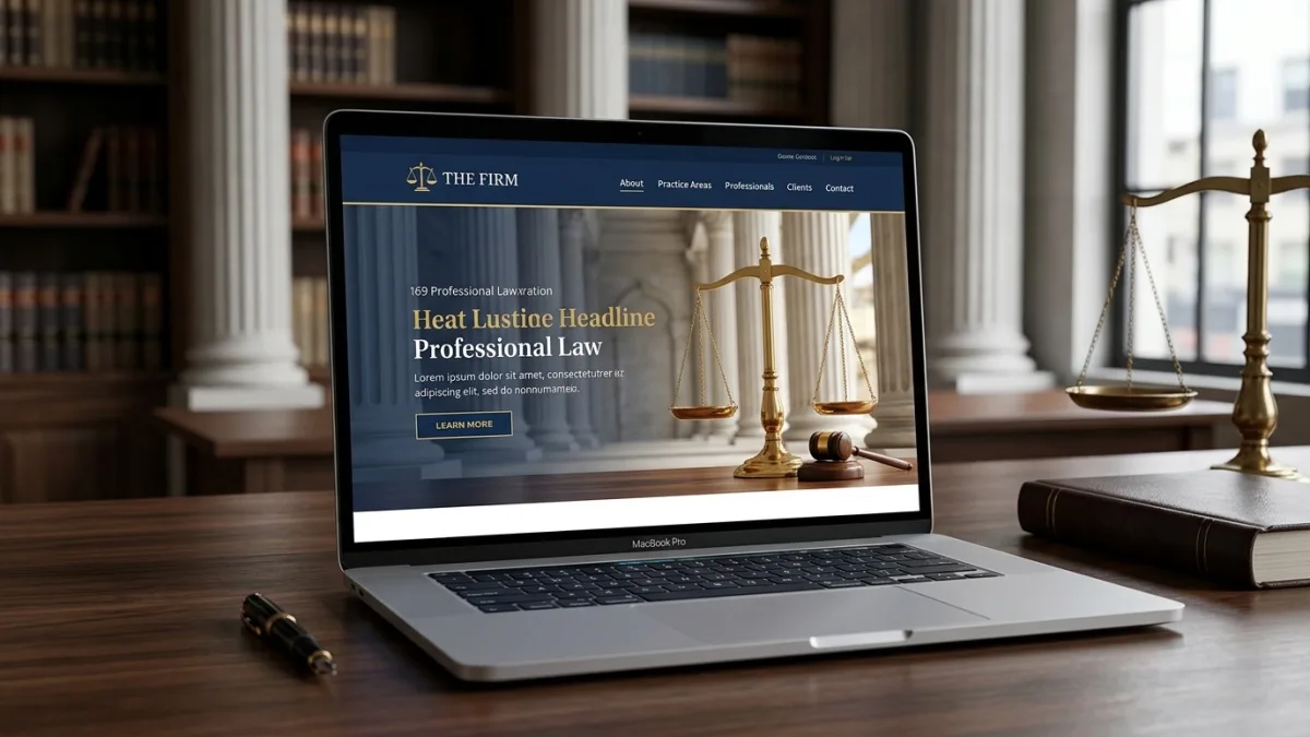 Accountant website design mockup for a Canadian CPA firm showing service pages, a secure client portal login, and a tax-season booking funnel on desktop and mobile